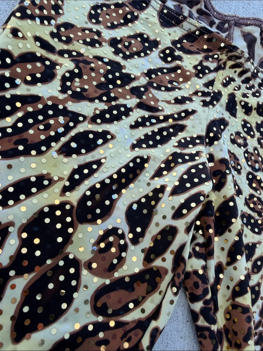 Leopard Print Girls' Leggings with sequined Detail